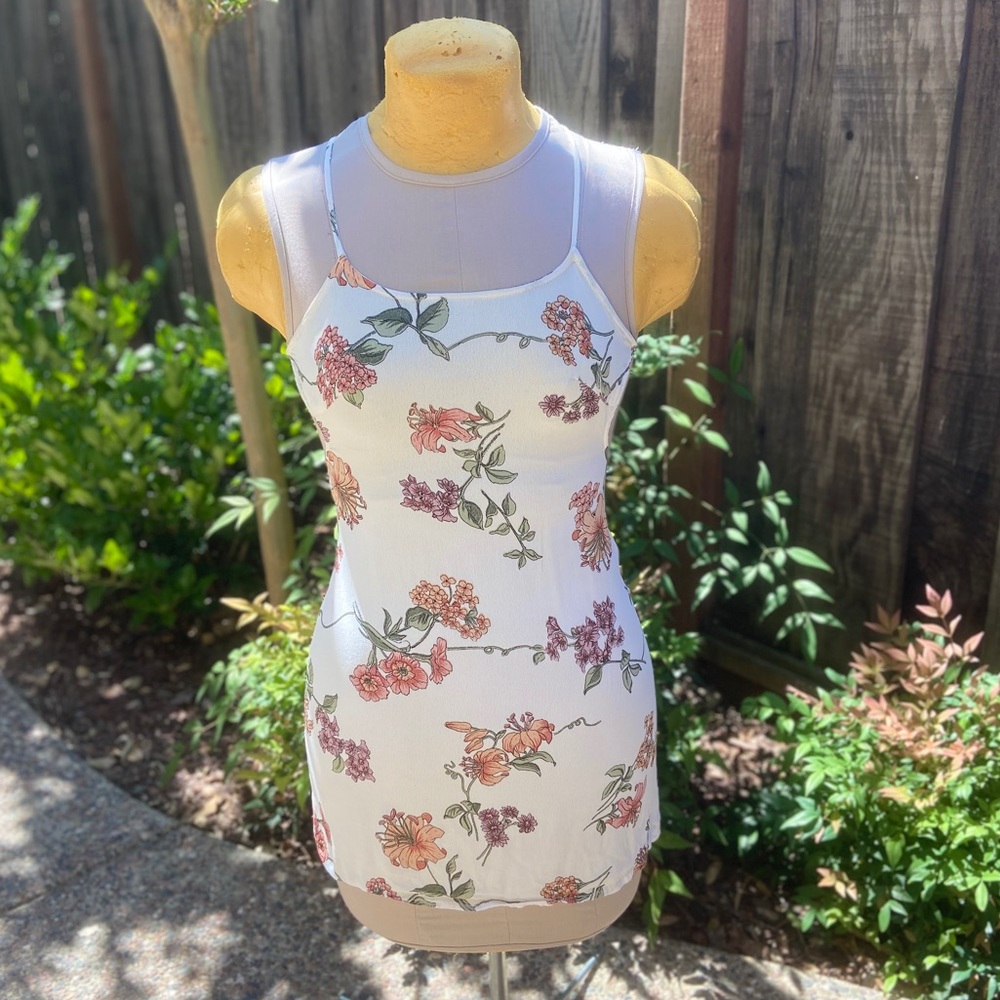 Brandy Melville | White Lily Slip Dress